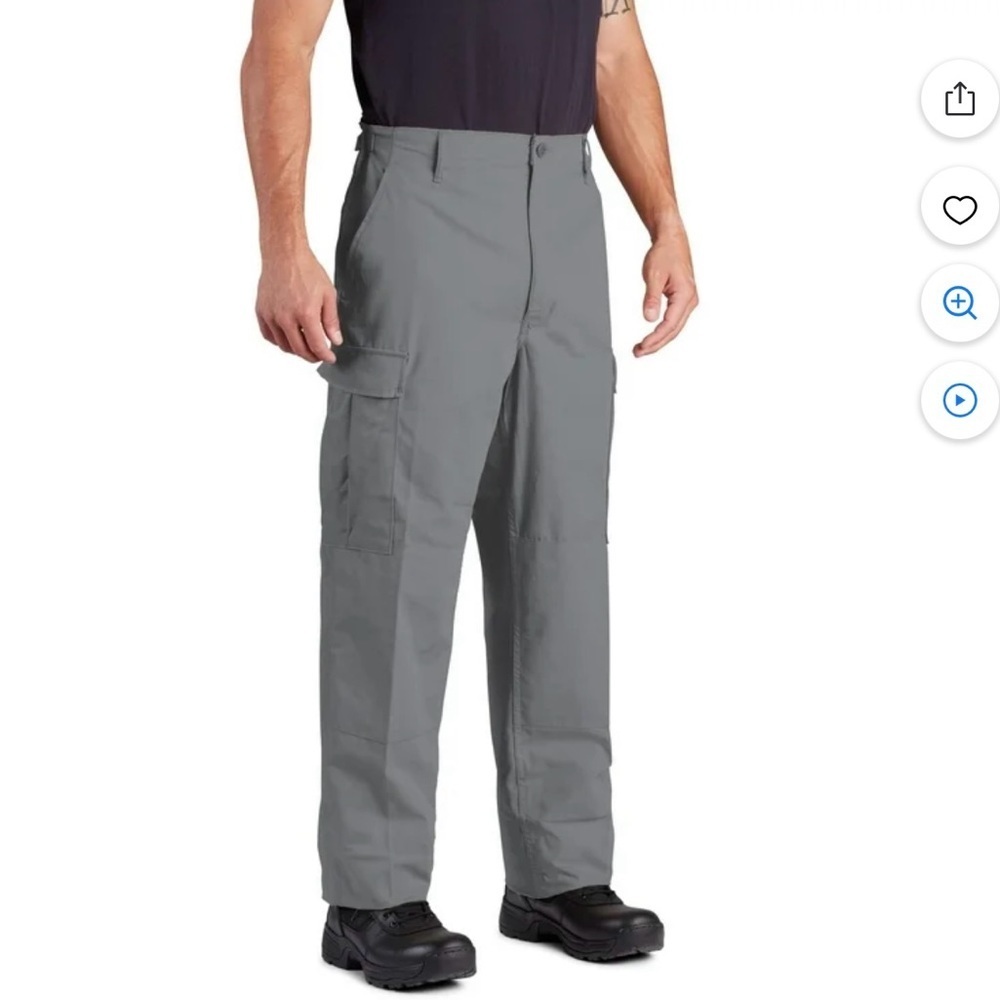 Propper Cargo Buttonfly Pants Tactical Utility Workwear Hiking Gray‎ 2XL/R